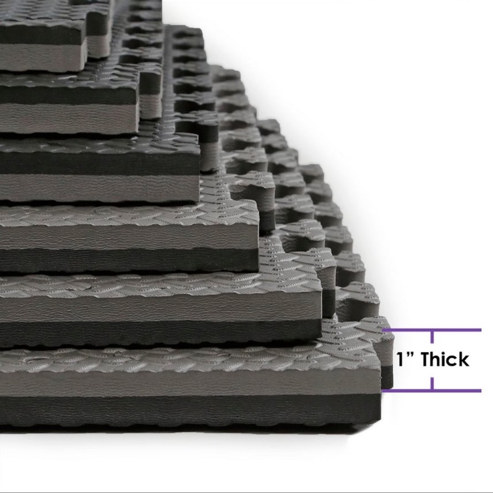 XSPEC 1" THICK REVERSIBLE EVA FOAM MAT, 12 PCS 48 SQ FT, BLACK & GREY - Picture 5 of 6